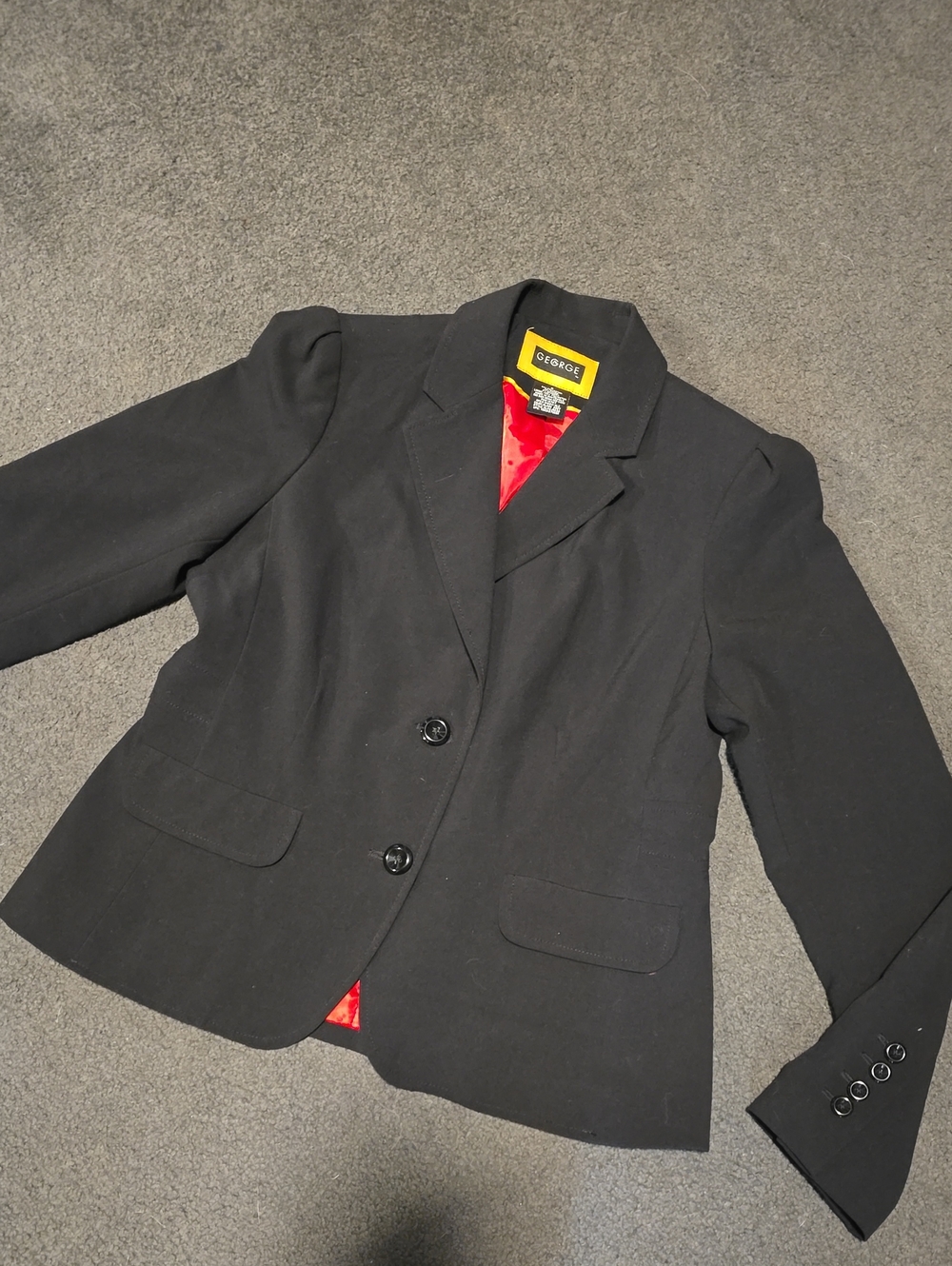 George Black Blazer with Red Lining
